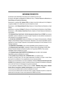 Etude de la Qualite physico-chimique des eaux du lac d'Aleg