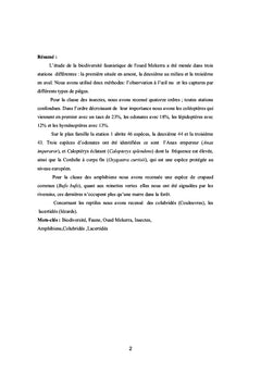 La mekerra et sa faune