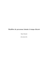 Modèles de processus latents à temps discret