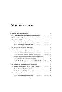 Modèles de processus latents à temps discret