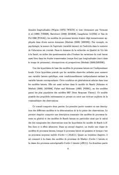 Modèles de processus latents à temps discret