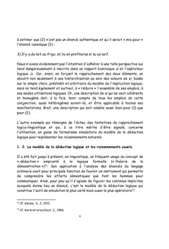 Donc : entre pretention logiciste et realite discursive