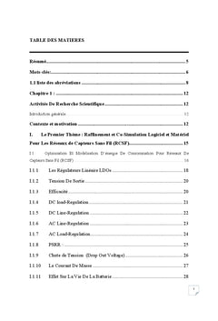 Optimisation, Modulation D'energie De Consommation pour les RCSF