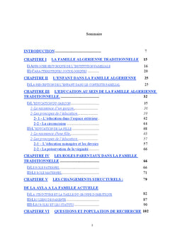 L'evolution de l'education dans la famille algerienne