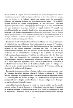 L'evolution de l'education dans la famille algerienne