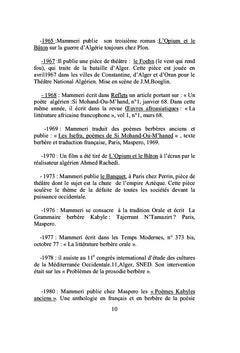 MOULOUD MAMMERI "De la légende à l'histoire "