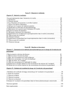 Validation analytique de méthodes de dosage de l'ornidazole et du paracétamol