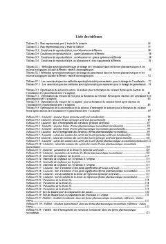 Validation analytique de méthodes de dosage de l'ornidazole et du paracétamol