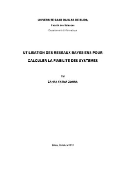 Les Réseaux Bayésiens pour l'estimation de la Fiabilité des systèmes