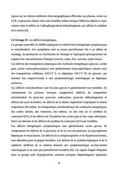 Biochimie des maladies metaboliques hereditaires en Tunisie