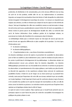La Logistique Urbaine Durable « LUD » : concepts, etat des lieux