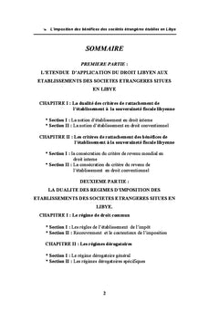 L'imposition des benefices des societes etrangeres etablies en Libye