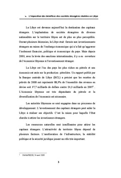 L'imposition des benefices des societes etrangeres etablies en Libye