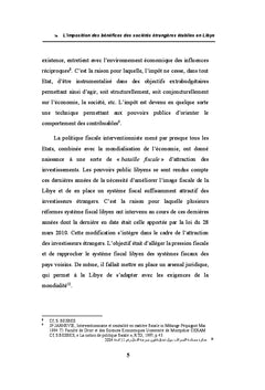 L'imposition des benefices des societes etrangeres etablies en Libye