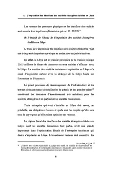 L'imposition des benefices des societes etrangeres etablies en Libye