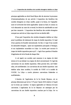 L'imposition des benefices des societes etrangeres etablies en Libye