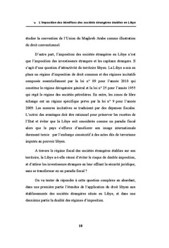 L'imposition des benefices des societes etrangeres etablies en Libye