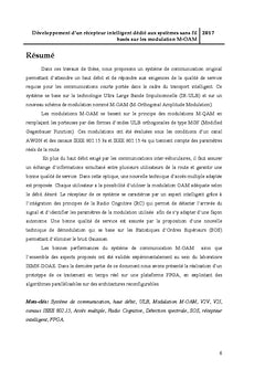 Developpement d'un nouveau systeme de communication dedie au transport