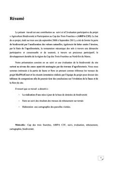Agriculture Biodiversite et Participation au Cap des Trois Fourches