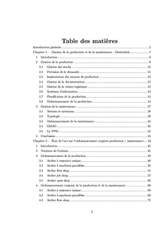 Ordonnancement de la production et de la maintenance