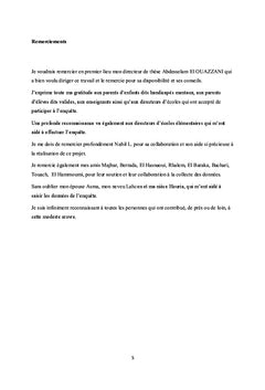 Les determinants de l'integration scolaire du handicap au Maroc