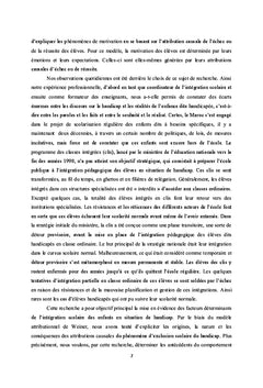 Les determinants de l'integration scolaire du handicap au Maroc
