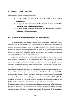 Les determinants de l'integration scolaire du handicap au Maroc