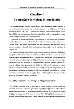 La conduite de la politique monetaire: efficacite et defis