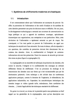 La cryptographie basee chaos : Application aux donnees images