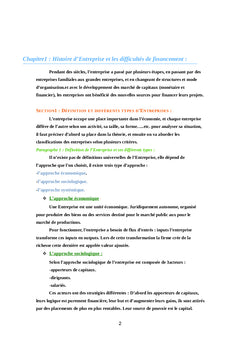 Les Difficultes Du Financement Des entreprises
