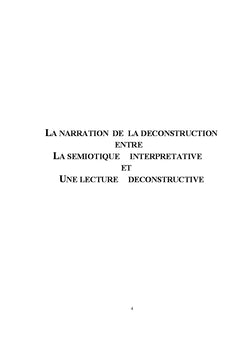 Le roman postmoderne: une lecture sémiotico-déconstructive