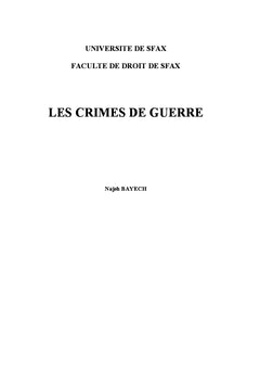 Les crimes de guerre