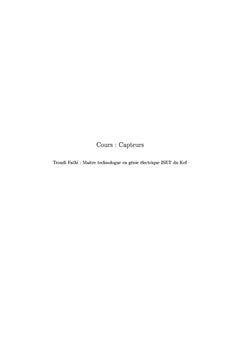 Etudes des capteurs industriels et conditionnement