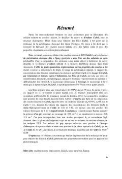 Synthèse du CuInS2 en couche mince pour application photovoltaïque