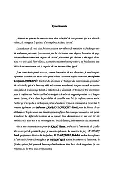 Ecologie de reproduction de la cigogne blanche C. ciconia en Algérie