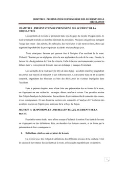 Evaluation des coUts financiers des accidents de la circulation