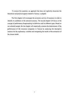 Performance determinants in Tunisian life insurance companies