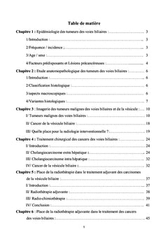 Radiothérapie et chimiothérapie des carcinomes biliaires