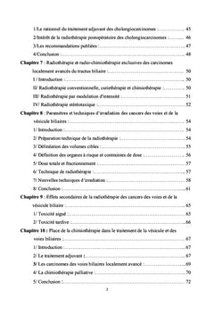 Radiothérapie et chimiothérapie des carcinomes biliaires