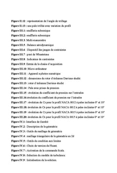 Effets de l'épaisseur des pales de l'éolienne DARRIEUS