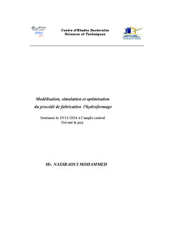 Modélisation,simulation et optimisation