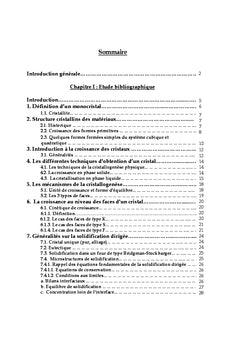 Élaboration des monocristaux