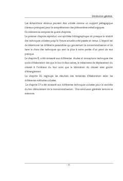 Élaboration des monocristaux