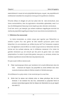 Élaboration des monocristaux