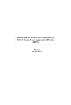 Quantification des nuisances et leurs impacts selon la MSFD