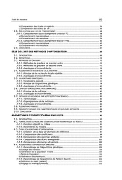 Optimisation de calcul et identification des paramètres