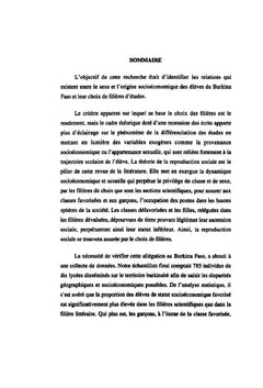 Étude des relations entre le statut socioéconomique et le sexe
