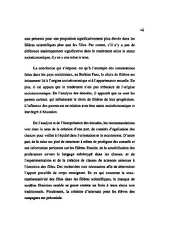 Étude des relations entre le statut socioéconomique et le sexe