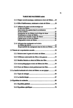 Étude des relations entre le statut socioéconomique et le sexe