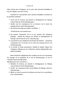 Contribution de la cuniculiculture sur la sécurité alimentaire